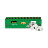 Scotch® Clip Dispenser Value Pack with 12 Rolls of Tape, 1" Core, Plastic, Charcoal (MMM810K12C19) Pack of 12