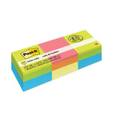 Post-it® Notes Mini Cubes, 1.88" x 1.88", Green Wave and Orange Wave Collections, 400 Sheets/Cube, 3 Cubes/Pack (MMM20513PK) Pack of 3