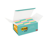 Post-it® Notes Original Pads in Beachside Cafe Collection Colors, Value Pack, 1.38" x 1.88", 100 Sheets/Pad, 24 Pads/Pack (MMM65324APVAD) Pack of 24 Pads