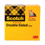 Scotch® Double-Sided Tape, 3" Core, 0.5" x 36 yds, Clear (MMM665121296) Each