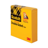 Scotch® Double-Sided Tape, 3" Core, 0.5" x 36 yds, Clear (MMM665121296) Each
