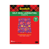 Scotch™ Self-Sealing Laminating Sheets, 6 mil, 9.06 x 11.63, Gloss Clear, 50/Pack (MMM70005182392) Pack of 50