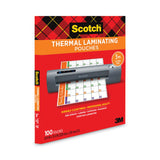 Scotch™ Laminating Pouches, 3 mil, 9" x 11.5", Gloss Clear, 100/Pack (MMMTP3854100) Pack of 100