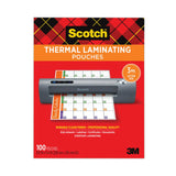 Scotch™ Laminating Pouches, 3 mil, 9" x 11.5", Gloss Clear, 100/Pack (MMMTP3854100) Pack of 100