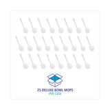 Boardwalk® Deluxe Bowl Mop, 12" Handle, 2" Mop Head, White, 25/Carton (BWK00160) Case of 25