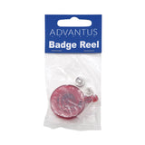 Advantus Translucent Retractable ID Card Reel, 30" Extension, Red, 12/Pack (AVT75471) Pack of 12