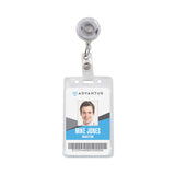 Advantus Translucent Retractable ID Card Reel, 30" Extension, Clear, 12/Pack (AVT75473) Pack of 12