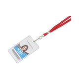 Advantus Deluxe Lanyards, Metal J-Hook Fastener, 36" Long, Red, 24/Box (AVT75425) Box of 24