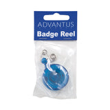 Advantus Translucent Retractable ID Card Reel, 30" Extension, Blue, 12/Pack (AVT75472) Pack of 12