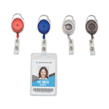 Advantus Carabiner-Style Retractable ID Card Reel, 30" Extension, Assorted Colors, 20/Pack (AVT75552) Pack of 20