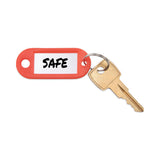 Advantus Key Tags Label Window, 0.88 x 0.19 x 2, Red, 6/Pack (AVTKEY98018) Pack of 6