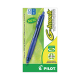Pilot® G-Knock BeGreen Gel Pen, Retractable, Fine 0.7 mm, Blue Ink, Translucent Blue/Blue Barrel, Dozen (PIL31507) 1 Dozen