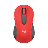 Logitech® Signature M650 Wireless Mouse, Large, 2.4 GHz Frequency, 33 ft Wireless Range, Right Hand Use, Red (LOG910006358) Each