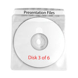 C-Line® Deluxe Individual CD/DVD Holders, 2 Disc Capacity, Clear/White, 50/Box (CLI61988) Pack of 50