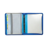 C-Line® Zippered Binder with Expanding File, 2" Expansion, 7 Sections, Zipper Closure, 1/6-Cut Tabs, Letter Size, Bright Blue (CLI48115) Each