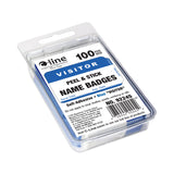 C-Line® Self-Adhesive Name Badges, Hello My Name Is, Blue, 3.5 x 2.25, 100/BX (CLI92245BX) Box of 100