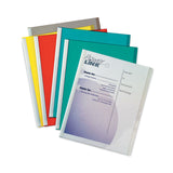 C-Line® Vinyl Report Covers, 0.13" Capacity, 8.5 x 11, Clear/Assorted, 50/Box (CLI32550) 1 Pack of 50