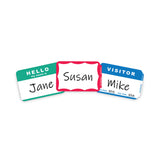 C-Line® Self-Adhesive Name Badges, Hello My Name Is, Blue, 3.5 x 2.25, 100/BX (CLI92245BX) Box of 100