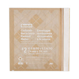 Scotch™ Curbside Recyclable Padded Mailer, #2, Bubble Cushion, Self-Adhesive Closure, 11.25 x 12, Natural Kraft, 100/Carton (MMMCR21) Case of 100