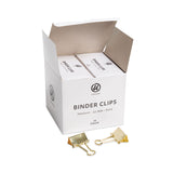 U Brands Binder Clips, Medium, Gold, 72/Pack (UBR3600U0624) Pack of 72