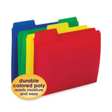 Smead™ SuperTab Top Tab File Folders, 1/3-Cut Tabs: Assorted, Letter Size, 0.75" Expansion, Polypropylene, 12/Pack (SMD10516) Pack of 12