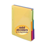 Smead™ Three-Ring Binder Poly Index Dividers with Pocket, 9.75 x 11.25, Assorted Colors, 30/Box (SMD89421) Box of 30