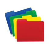 Smead™ SuperTab Top Tab File Folders, 1/3-Cut Tabs: Assorted, Letter Size, 0.75" Expansion, Polypropylene, 12/Pack (SMD10516) Pack of 12