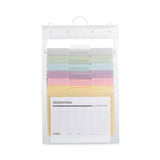 Smead™ Cascading Wall Organizer, 6 Sections, Letter Size, 14.25" x 24.25", Blue, Clear, Gray, Green, Orange, Pink, Purple (SMD92064) Each