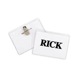 C-Line® Name Badge Kits, Top Load, 4 x 3, Clear, Combo Clip/Pin, 50/Box (CLI95743) Box of 50