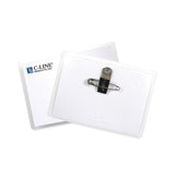 C-Line® Name Badge Kits, Top Load, 4 x 3, Clear, Combo Clip/Pin, 50/Box (CLI95743) Box of 50
