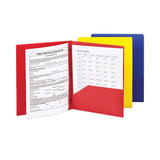Smead™ Poly Two-Pocket Folder with Fasteners, 130-Sheet Capacity, 11 x 8.5, Assorted, 6/Pack (SMD87746) Pack of 6