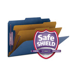 Smead™ Six-Section Pressboard Top Tab Classification Folders, Six SafeSHIELD Fasteners, 2 Dividers, Legal Size, Dark Blue, 10/Box (SMD19035) Each