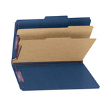 Smead™ Six-Section Pressboard Top Tab Classification Folders, Six SafeSHIELD Fasteners, 2 Dividers, Legal Size, Dark Blue, 10/Box (SMD19035) Each
