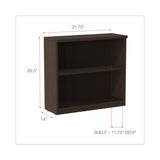 Alera® Alera Valencia Series Bookcase, Two-Shelf, 31.75w x 14d x 29.5h, Espresso (ALEVA633032ES) Each