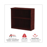 Alera® Alera Valencia Series Bookcase, Two-Shelf, 31.75w x 14d x 29.5h, Mahogany (ALEVA633032MY) Each