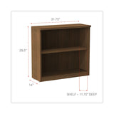 Alera® Alera Valencia Series Bookcase,Two-Shelf, 31.75w x 14d x 29.5h, Modern Walnut (ALEVA633032WA) Each