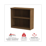 Alera® Alera Valencia Series Bookcase,Two-Shelf, 31.75w x 14d x 29.5h, Modern Walnut (ALEVA633032WA) Each