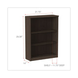 Alera® Alera Valencia Series Bookcase, Three-Shelf, 31.75w x 14d x 39.38h, Espresso (ALEVA634432ES) Each