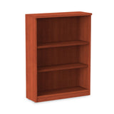 Alera® Alera Valencia Series Bookcase, Three-Shelf, 31.75w x 14d x 39.38h, Med Cherry (ALEVA634432MC) Each