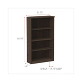 Alera® Alera Valencia Series Bookcase, Four-Shelf, 31.75w x 14d x 54.88h, Espresso (ALEVA635632ES) Each