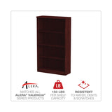 Alera® Alera Valencia Series Bookcase, Four-Shelf, 31.75w x 14d x 54.88h, Mahogany (ALEVA635632MY) Each