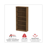 Alera® Alera Valencia Series Bookcase, Five-Shelf, 31.75w x 14d x 64.75h, Modern Walnut (ALEVA636632WA) Each