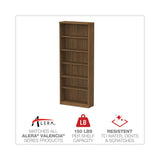 Alera® Alera Valencia Series Bookcase, Six-Shelf, 31.75w x 14d x 80.25h, Modern Walnut (ALEVA638232WA) Each