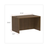 Alera® Alera Valencia Series Straight Front Desk Shell, 47.25" x 29.5" x 29.63", Modern Walnut (ALEVA214830WA) Each