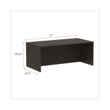 Alera® Alera Valencia Series Straight Front Desk Shell, 71" x 35.5" x 29.63", Espresso (ALEVA217236ES) Each