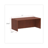 Alera® Alera Valencia Series Straight Front Desk Shell, 71" x 35.5" x 29.63", Medium Cherry (ALEVA217236MC) Each