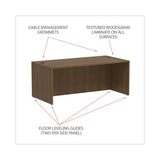 Alera® Alera Valencia Series Straight Front Desk Shell, 71" x 35.5" x 29.63", Modern Walnut (ALEVA217236WA) Each