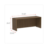 Alera® Alera Valencia Series Credenza Shell, 70.88w x 23.63d x 29.5h, Modern Walnut (ALEVA257224WA) Each