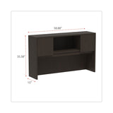 Alera® Alera Valencia Series Hutch with Doors, 4 Compartments, 58.88w x 15d x 35.38h, Espresso (ALEVA286015ES) Each