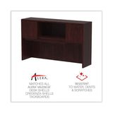 Alera® Alera Valencia Series Hutch with Doors, 4 Compartments, 58.88w x 15d x 35.38h, Mahogany (ALEVA286015MY) Each